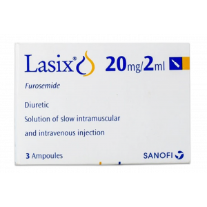LASIX 20 MG / 2 ML ( FUROSEMIDE ) DIURETIC SOLUTION FOR SLOW IM INJECTION AND IV INJECTION 3 AMPOULES